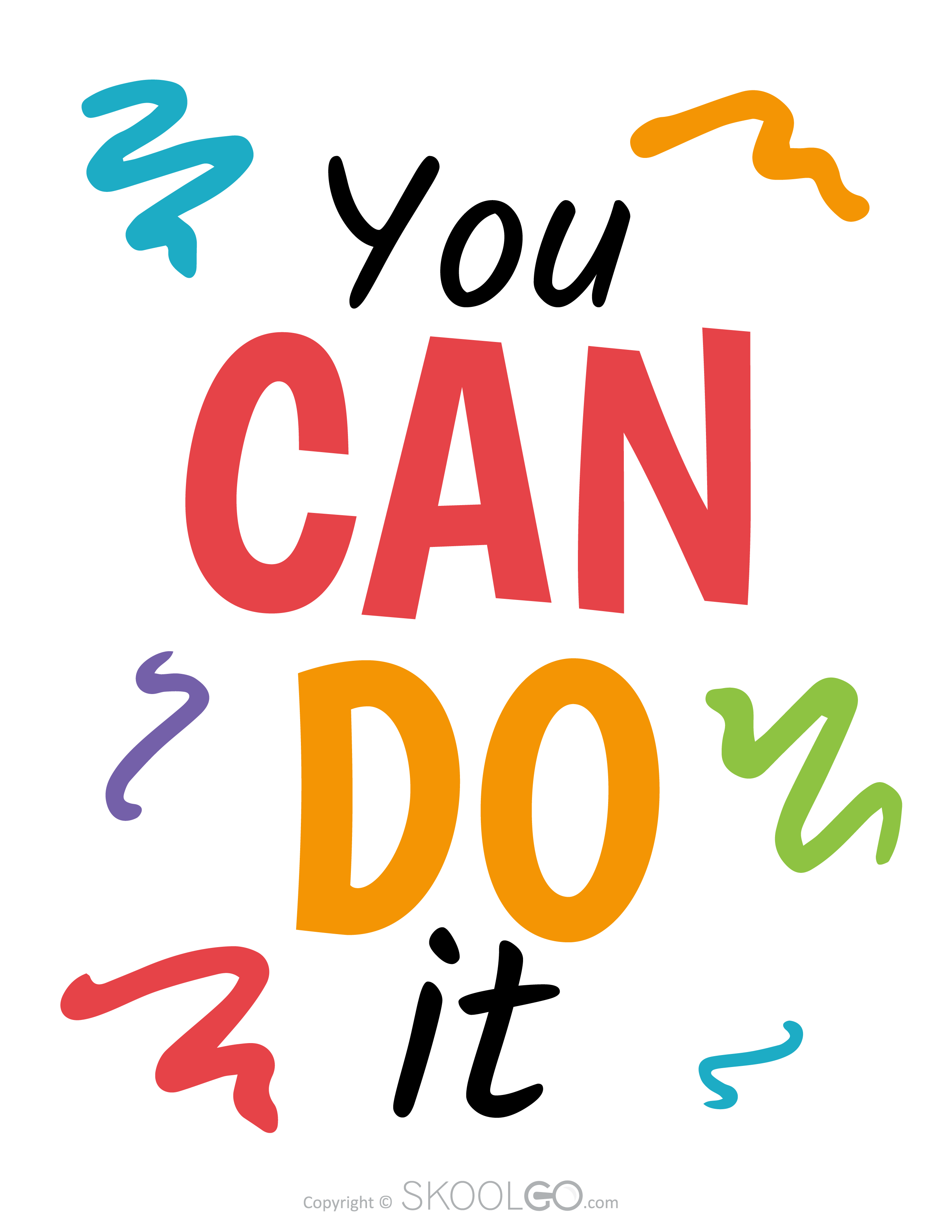 You Can Do It Free Poster SKOOLGO