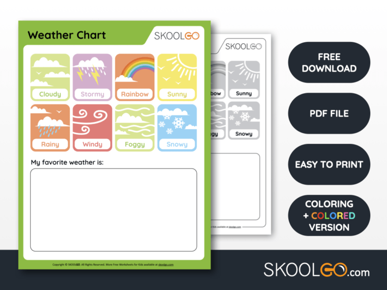 Free Weather Printable Worksheets SKOOLGO