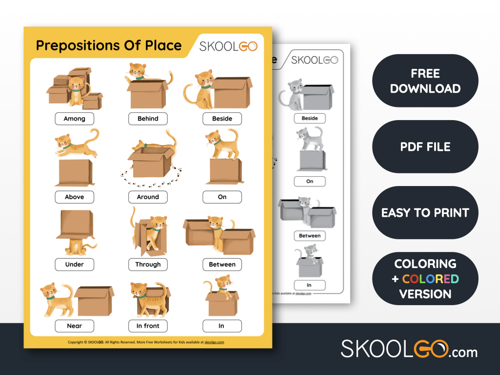 Prepositions Of Place Free Worksheet Skoolgo 3167